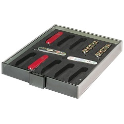 Lindner Sammel-/Präsentationsbox für 12 schweizer Taschenmesser 