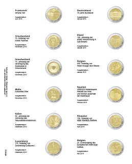 Lindner Multi Collect Vordruckblatt für 2-Euro-Gedenkmünzen Nr. 