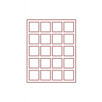 LINDNER d-Münzboxen mit Quadrat. Vertiefungen Nr. 2820