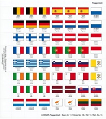 Perforiertes farbiges Flaggenblatt zur Kennzeichnung des karat-M