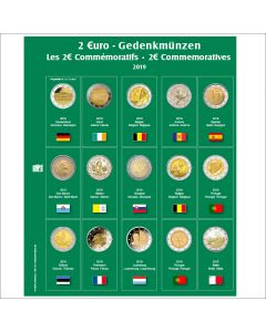 Safe Münzblatt 2€ für 2019 Nr. 7341-23 Münzblatt mit Vordruckbla