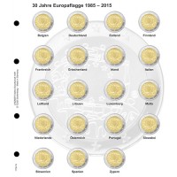 Lindner 2 Euro-Gemeinschaftsausgabe 30 Jahre Europaflagge aller 