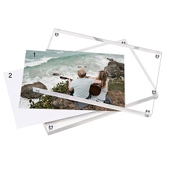 Acryl Rahmen für Postkarten/Fotos neue Karten 175 x 130 x 20 mm 