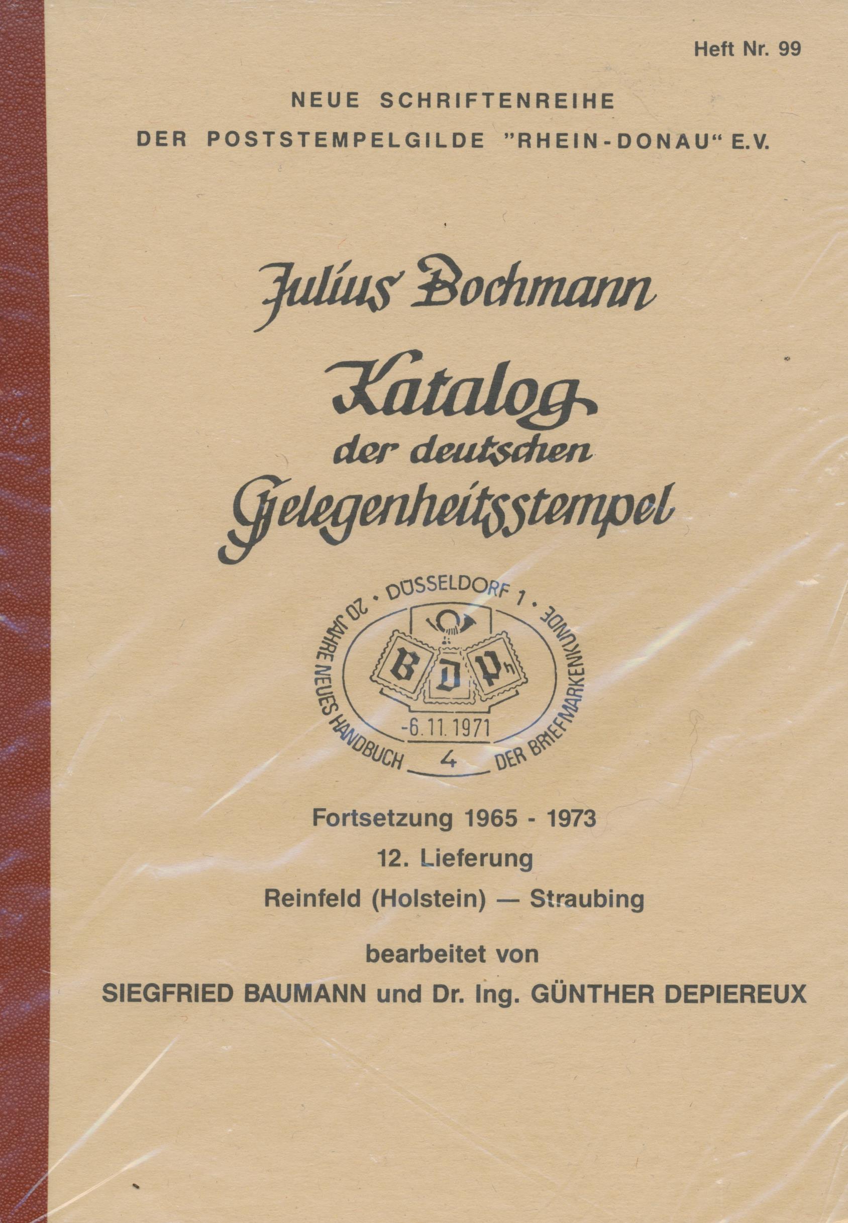Baumann/Depiereux Bochmann, Julius Katalog der deutschen Gelegen
