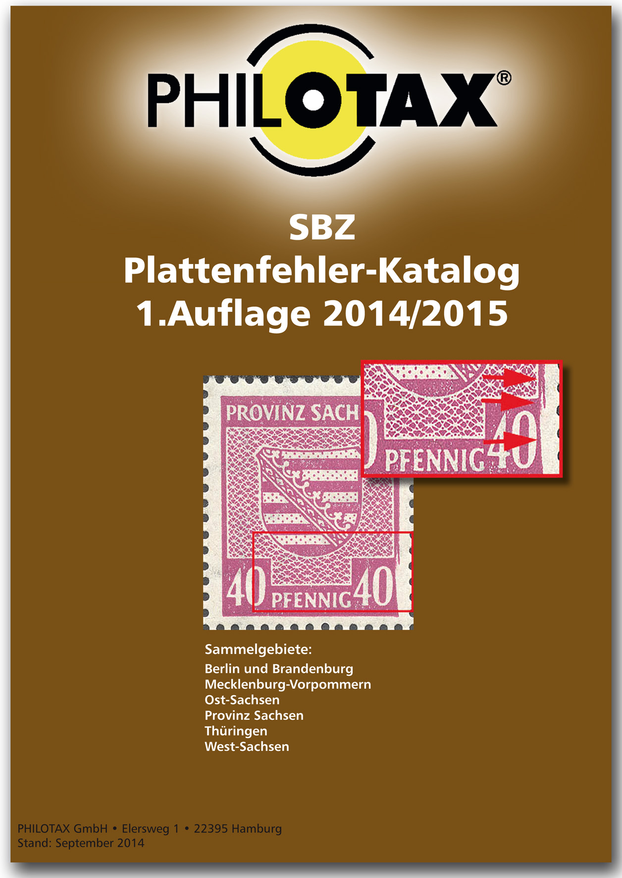 Philotax Gedruckter SBZ Plattenfehler-Katalog 2014