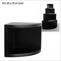 Eckregal, schwarz 40x40cm zum Hängen und Stellen Nr. 5351