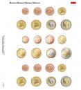 Lindner Vordruckblatt für 3 EURO-Kursmünzen-Sätze Monaco Nr. 110