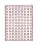 Lindner Münzenbox mit 99 runden Vertiefungen Nr. 2950 rauchfarbe