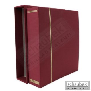Schaubek Ganzleinen-Schraubbinder mit Schutzkassette rot KO1051