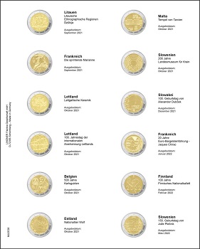 Lindner Multi collect Vordruckblatt für 2 Euro-Gedenkmünzen: Lit