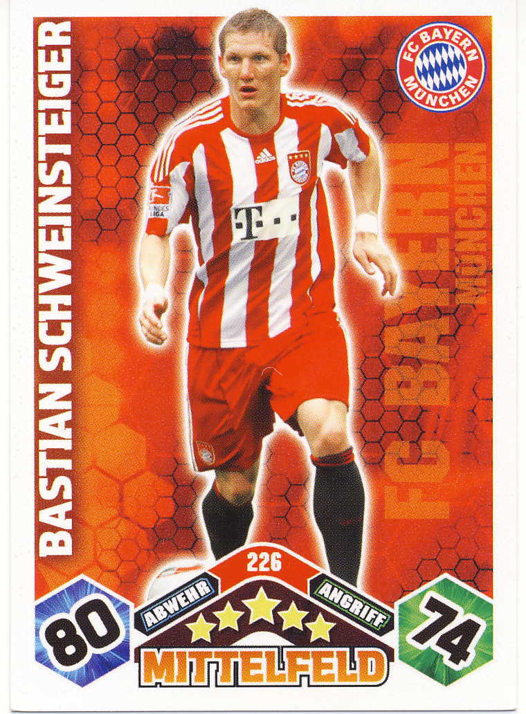 Match Attax 2010/2011 Bastian Schweinsteiger Nr. 226