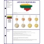 Lindner Vordruckblatt EURO COLLECTION 3 Kursmünzensätze Litauen 