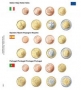 Lindner Vordruckblatt €-Kursmünzen-Sätze Italien/Spanien/Portuga