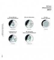 Lindner Vordruckblatt für 20€ Silbermünzen Deutschland 2017 Nr. 