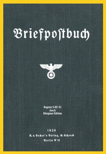 Briefpostbuch 1938 R. von Decker's Verlag G. Schenk Berlin  Nac