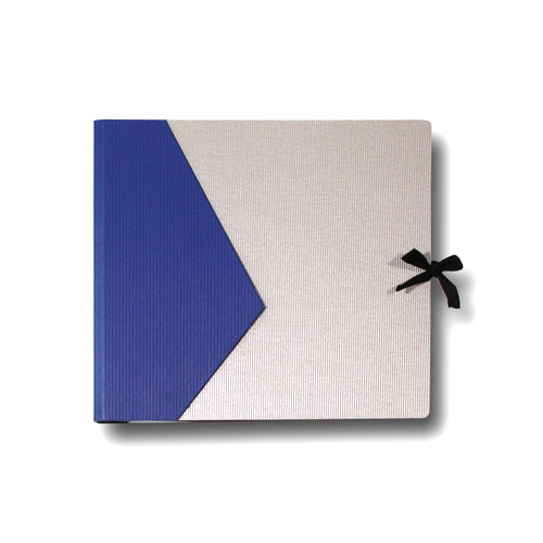 Design-Fotoalbum "Bi-Color" 23x25,5x4cm blau/silber, mit 20 sc