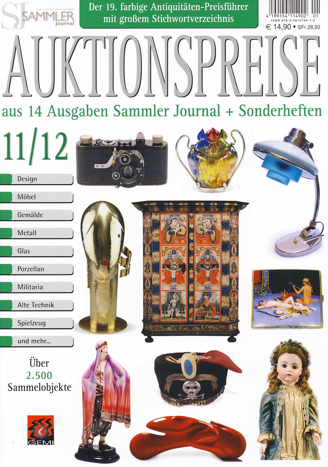 Sammler-Jornal Auktionspreise 11/12 Auktionspreise aus 14 Ausgab