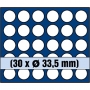 Safe Tableau für 30 Münzen bis 33,5 mm Ø.(z.B. 5€ in Dosen) Nr. 