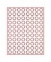 Lindner Münzenbox mit 88 runden Vertiefungen Nr. 2910 rauchfarbe