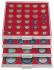 Lindner Münzenbox mit 12 runden Vertiefungen bis 63mm Ø Nr. 2512