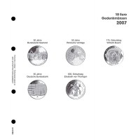 Lindner Vordruckblatt 10€ Gedenkmünzen 2007 Deutschland Nr. 1108