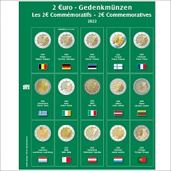 Safe Münzblatt 2€ für 2022 Nr. 7341-30  Münzblatt mit Vordruckbl
