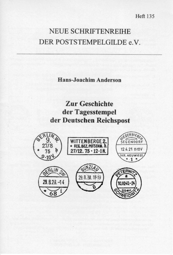 Anderson, Hans-Joachim Zur Geschichte der Tagesstempel der Deuts
