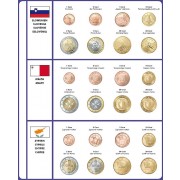 Lindner Vordruckblatt €-Collection KMS Slowenien/Malta/Zypern Nr